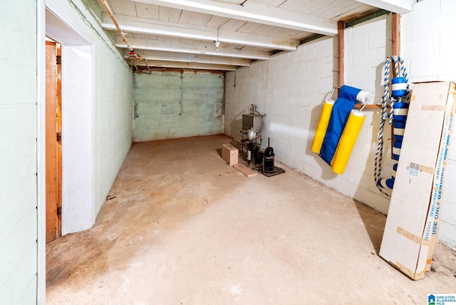 view of basement