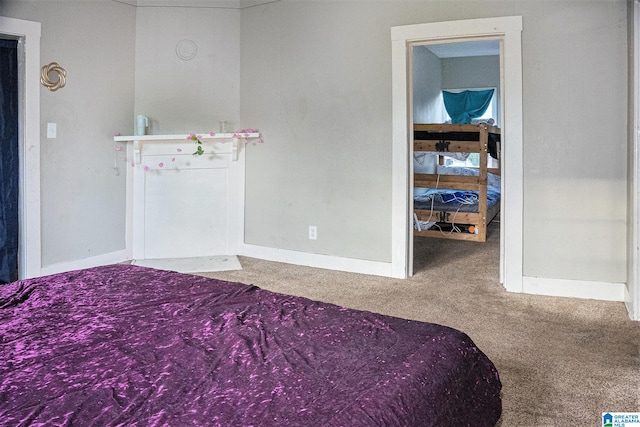 view of carpeted bedroom