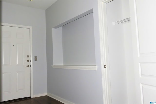 entrance foyer with dark wood-type flooring