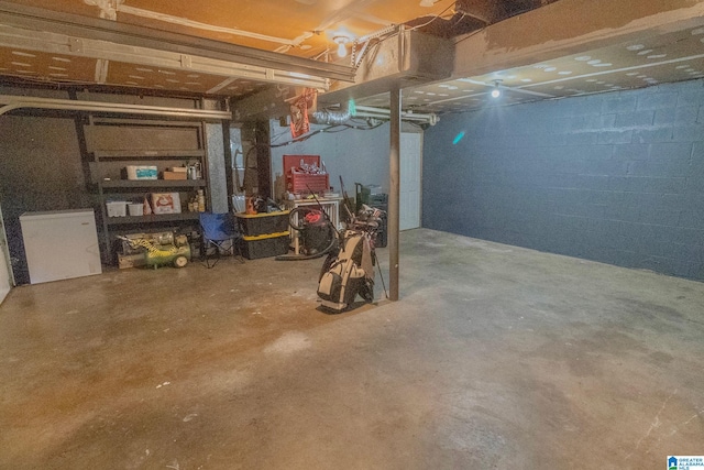 view of basement