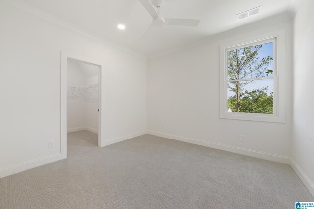6558 Deerfoot Crossing Rd, Trussville, AL 35173 - unfurnished room with light colored carpet, a ceiling fan, and baseboards