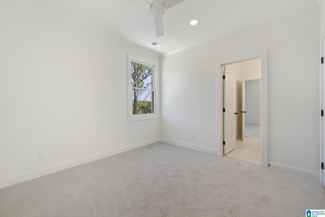 6558 Deerfoot Crossing Rd, Trussville, AL 35173 - unfurnished bedroom featuring light carpet, baseboards, ceiling fan, and recessed lighting
