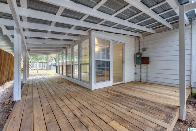 view of wooden terrace