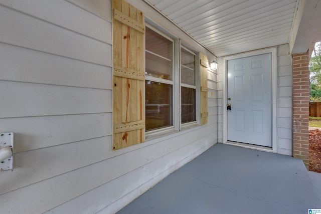 view of doorway to property