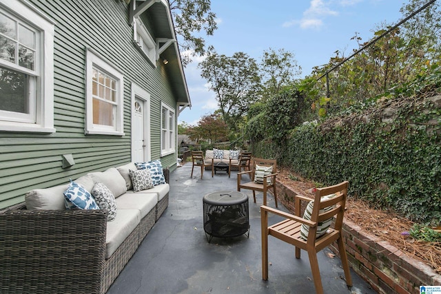 view of patio with outdoor lounge area