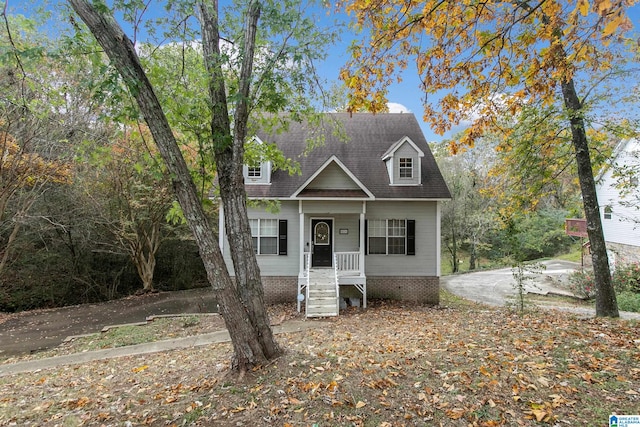 view of front of house with a porch