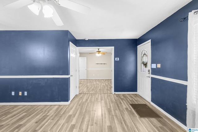 entrance foyer with light hardwood / wood-style flooring