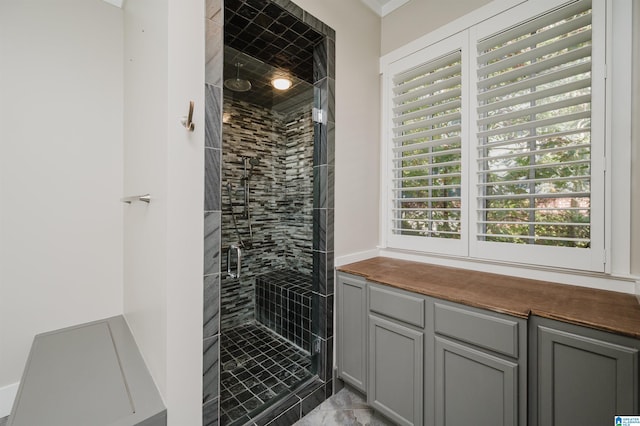 bathroom with walk in shower