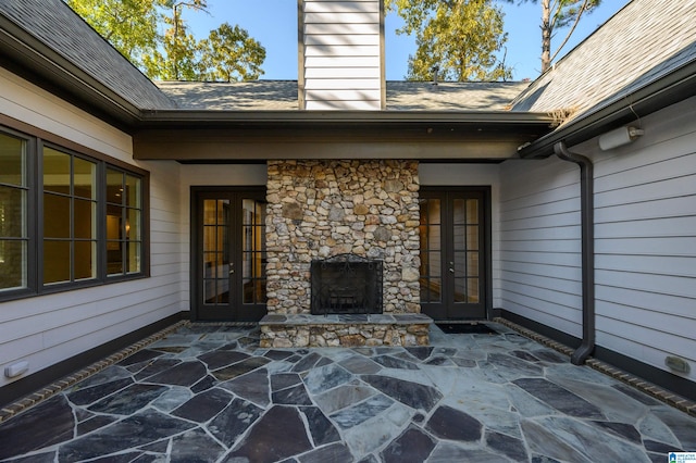 view of patio with french doors