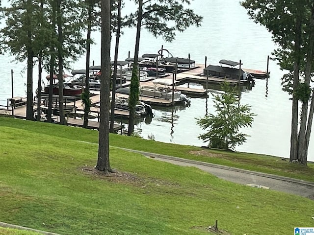 exterior space featuring a boat dock