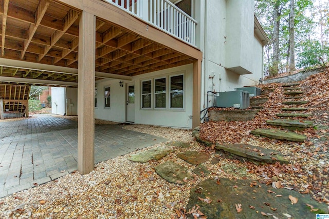 view of patio / terrace featuring central air condition unit