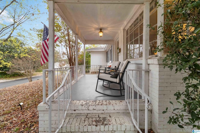 view of patio / terrace with a porch