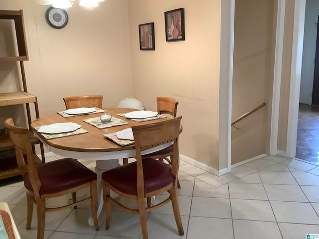 view of tiled dining room