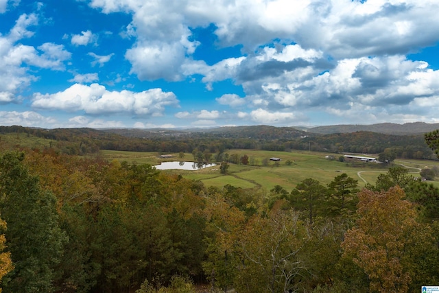 mountain view with a rural view