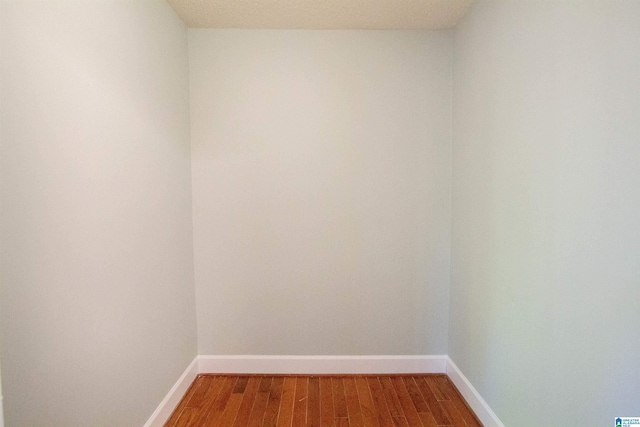 spare room featuring wood-type flooring