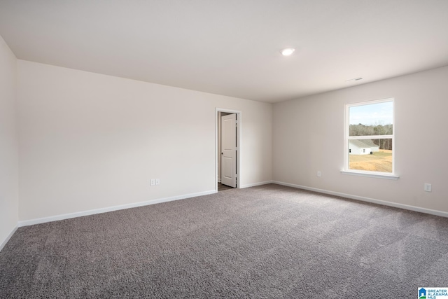 empty room with carpet floors