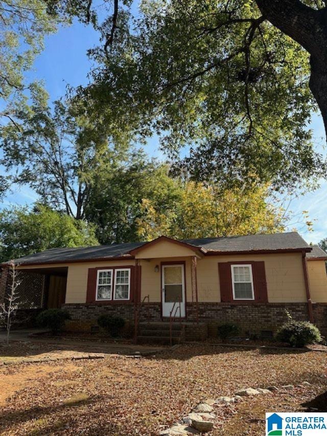 view of ranch-style home