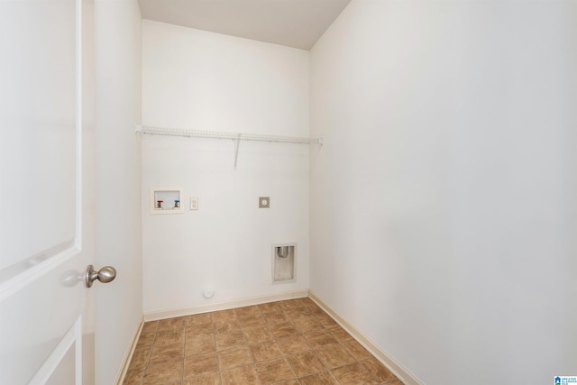 laundry area featuring hookup for a washing machine and electric dryer hookup