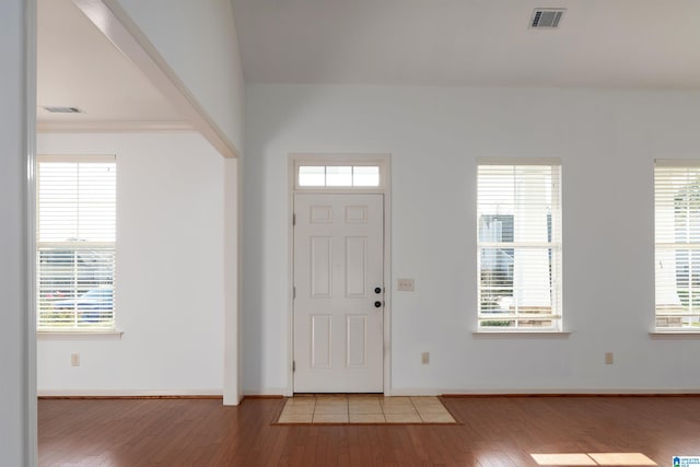 entryway with light wood-type flooring