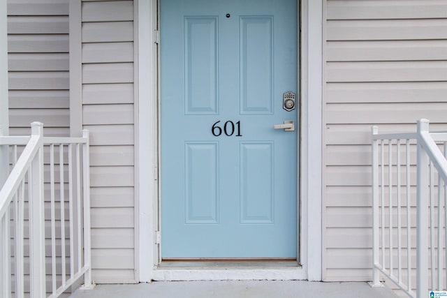 view of doorway to property