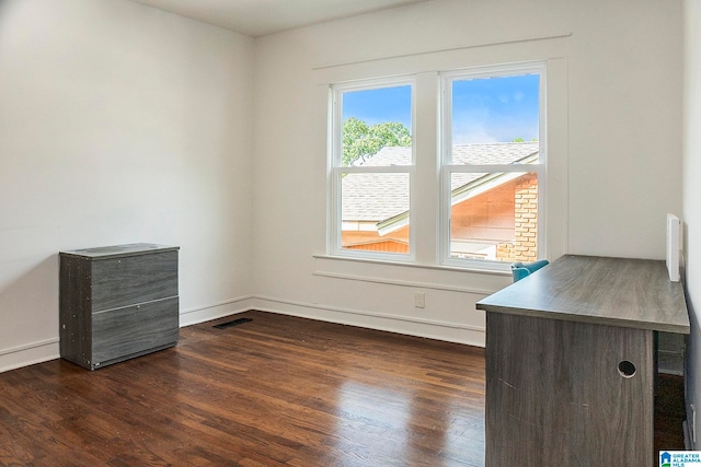 interior space featuring dark hardwood / wood-style flooring