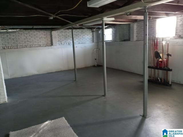 view of basement