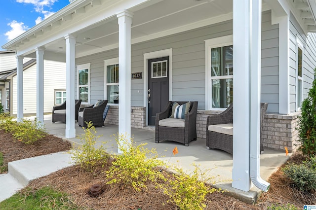 view of patio / terrace with a porch