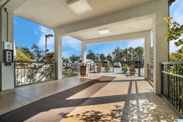 view of patio / terrace with a balcony