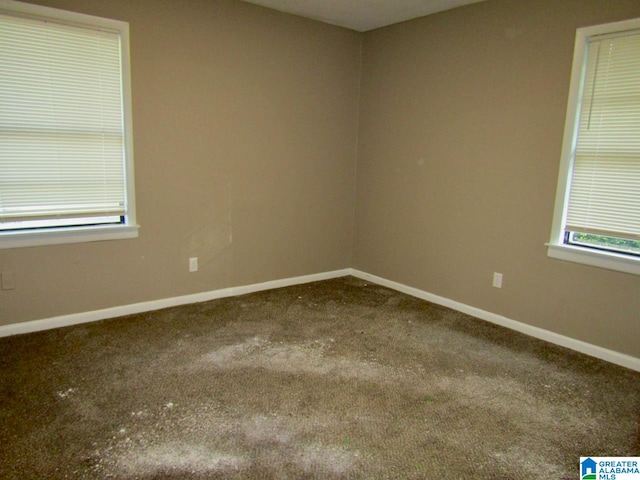 view of carpeted empty room