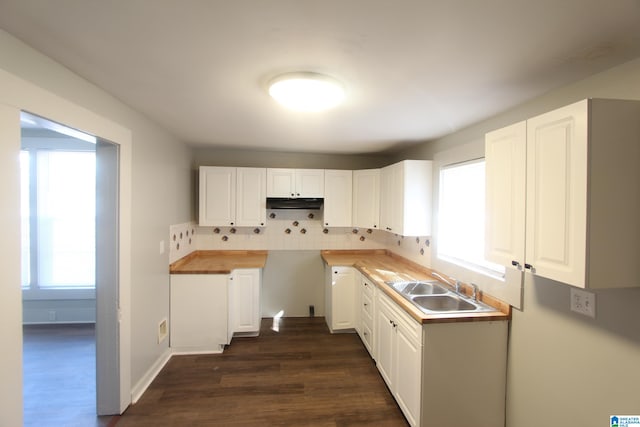 kitchen featuring a healthy amount of sunlight and white cabinets