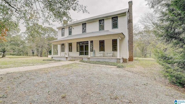 view of front of home with a porch