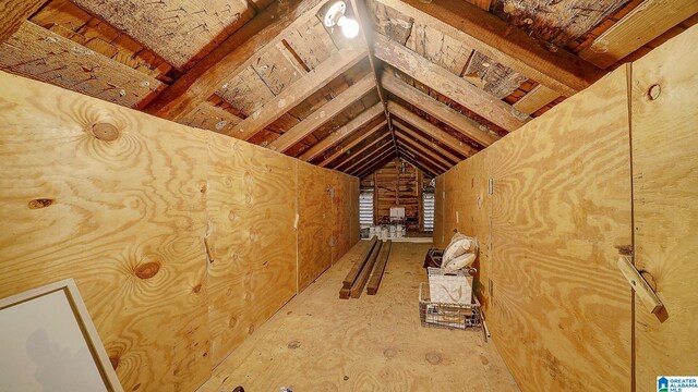 view of attic