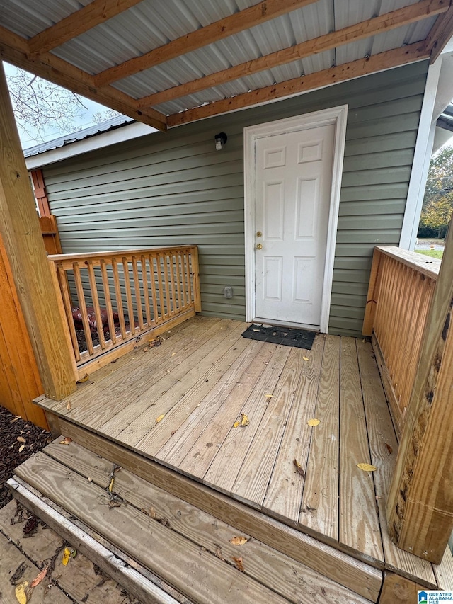 view of wooden deck