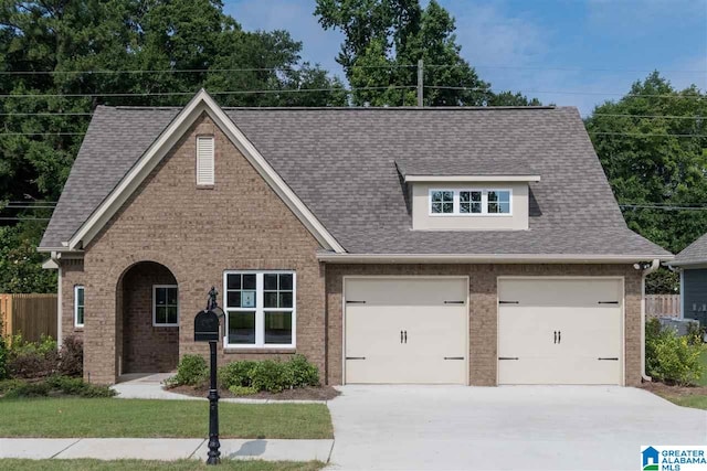 view of front facade featuring a garage