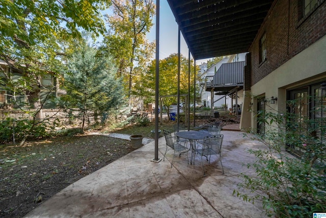 view of patio / terrace featuring a balcony