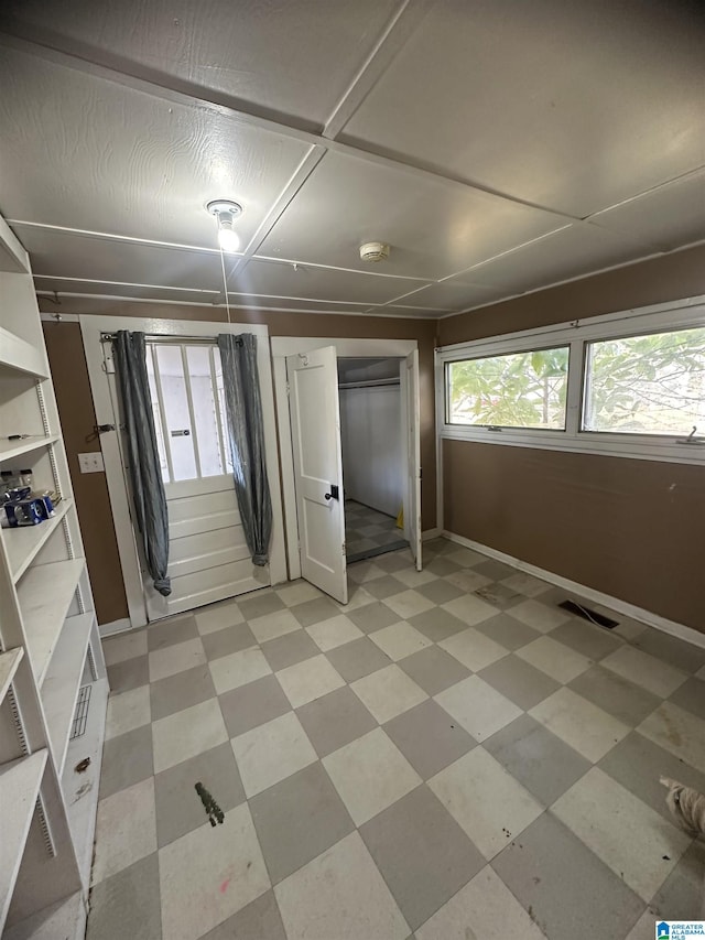 unfurnished bedroom with a closet