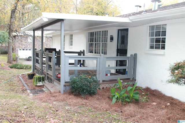 view of exterior entry