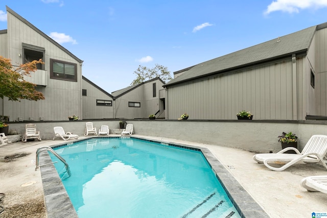 view of pool with a patio area