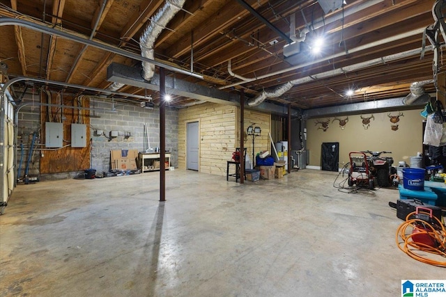 garage featuring electric panel