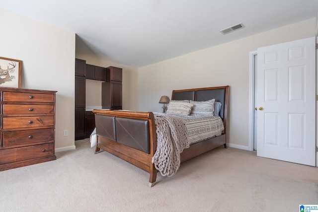 view of carpeted bedroom