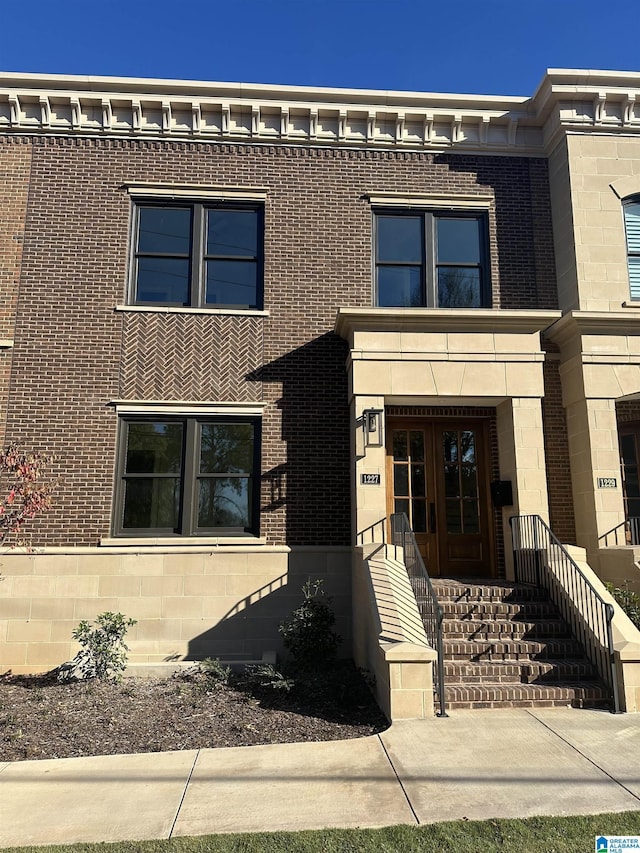 view of front of property with french doors