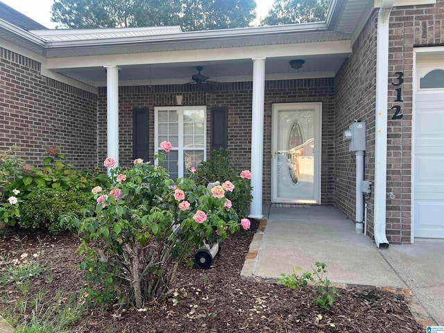 property entrance featuring a garage