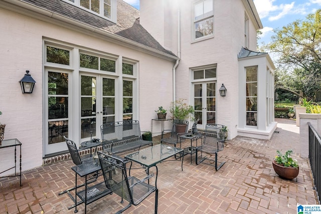 view of patio with french doors