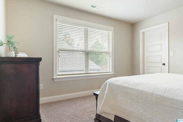 bedroom with carpet