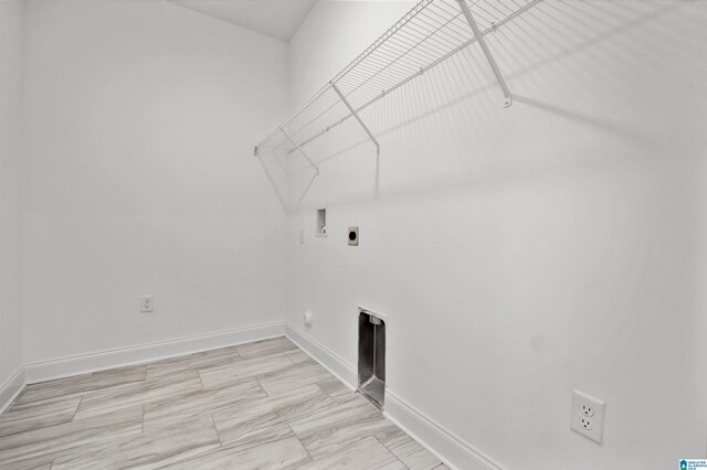 laundry room featuring electric dryer hookup and hookup for a washing machine