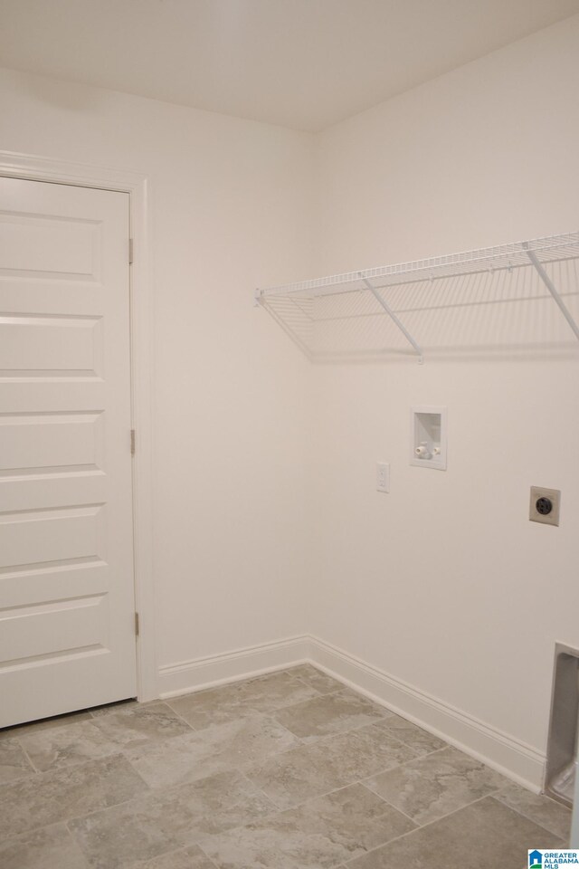 washroom featuring washer hookup and hookup for an electric dryer