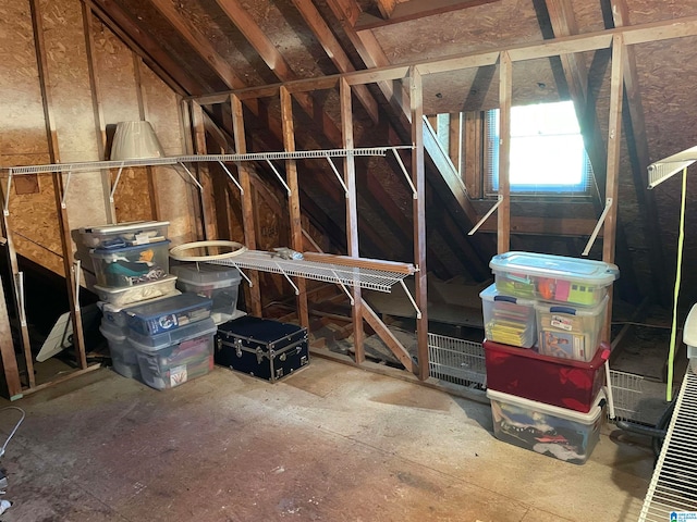 view of attic