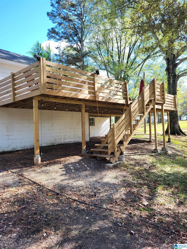 exterior space featuring a deck