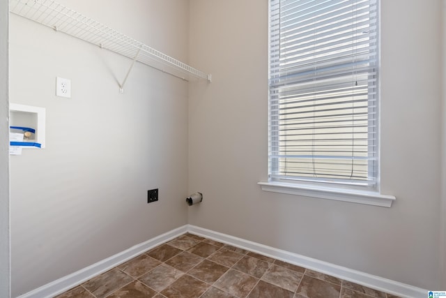 laundry room with hookup for a washing machine and electric dryer hookup