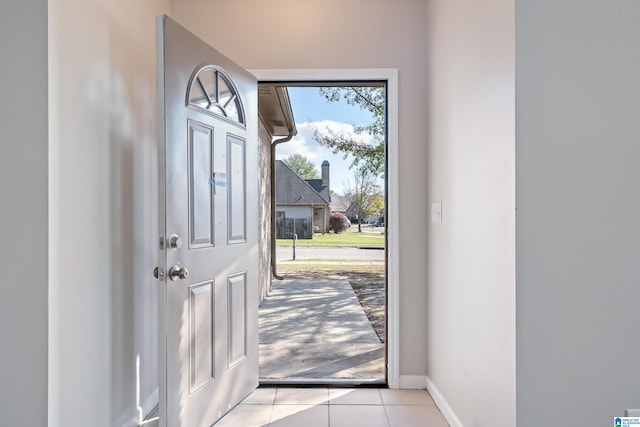 view of tiled entrance foyer